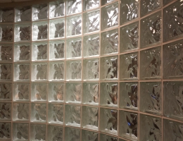 Glass block wall